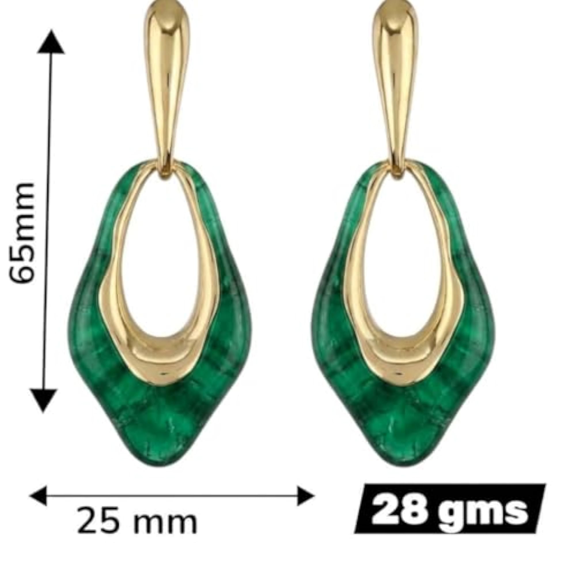 Gold-Tone Dangle Oval Hoops, Multiple Colours